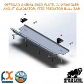 OFFROAD ANIMAL SKID PLATE, JL WRANGLER AND JT GLADIATOR, FITS PREDATOR BULL BAR